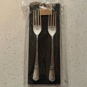 “I Do, Me Too” Cake Forks